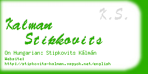 kalman stipkovits business card